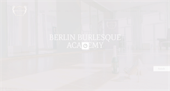 Desktop Screenshot of berlin-burlesque-academy.com
